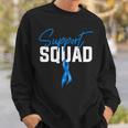 Colon Cancer Awareness Support Squad Blue Ribbon Sweatshirt Gifts for Him