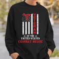 Combat Medic Veteran Patriotic American Flag Army Gift Sweatshirt Gifts for Him