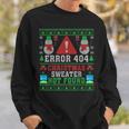Computer Error 404 Ugly Christmas Sweater Not's Found Xmas Sweatshirt Gifts for Him