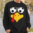 Cool Turkey Face With Soccer Sunglasses Thanksgiving Sweatshirt Gifts for Him