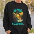 Cozumel Mexico Tropical Sunset Beach Souvenir Vacation Sweatshirt Gifts for Him