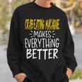 Crab-Eating Macaque Makes Everything Better Monkey Lover Sweatshirt Gifts for Him
