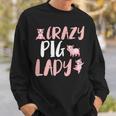 Crazy Pig Lady Piglet Farm Sweatshirt Gifts for Him