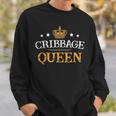 Cribbage Queen Board Card Game Player Gamer Sweatshirt Gifts for Him