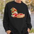 Cute Apple Lover Garden Gnome Fall Autumn Apple Picking Sweatshirt Gifts for Him
