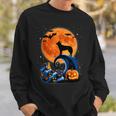 Cute Husky Pumpkin Moon Halloween Horror Dogs Lover Costumes Halloween Sweatshirt Gifts for Him