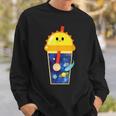 Cute Kawaii Bubble Milk Tea Boba Solar System Science Gift Sweatshirt Gifts for Him