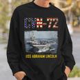 Cvn72 Uss Abraham Lincoln Aircraft Carrier Veteran Sweatshirt Gifts for Him
