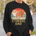 Cymric Cat Dad Retro Vintage Cats Lovers & Owners Sweatshirt Gifts for Him