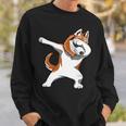 Dabbing Husky Huskies Dogs Pups Funny Sweatshirt Gifts for Him