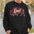 Dad Bison Buffalo Red Plaid Christmas Pajama Family Gift Sweatshirt Gifts for Him