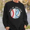 Dad Of Ballers Funny Baseball Volleyball Dad Daddy Papa Sweatshirt Gifts for Him