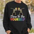 Dare To Be Yourself Cute Lgbt Gay Pride Sweatshirt Gifts for Him