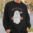 Dead Lift Embroidery Ghost Halloween Cute Boo Gym Weights Sweatshirt Gifts for Him