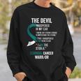 The Devil- Cervical Cancer Awareness Supporter Ribbon Sweatshirt Gifts for Him