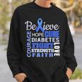 Diabetes AwarenessBlue Ribbon Diabetes Word Sweatshirt Gifts for Him