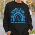 Diabetes Blue Support Squad Diabetes Awareness Sweatshirt Gifts for Him