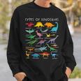 Dinosaur Lover Types Of Dinosaurs Different Dinosaurs Sweatshirt Gifts for Him