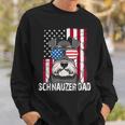 Dog Dad Fathers Day Gift Mini Schnauzer Usa Flag 4Th Of July Sweatshirt Gifts for Him