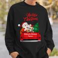 Dog Labrador Retriever With Santa Claus In Red Truck Sweatshirt Gifts for Him