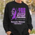 Domestic Violence Awareness Ribbon Butterflies Purple Sweatshirt Gifts for Him