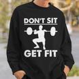 Dont Set Get Fit Deadlift Lovers Fitness Workout Costume Sweatshirt Gifts for Him