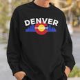 Downtown Denver Colorado Flag Skyline Sweatshirt Gifts for Him