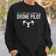 Drone Uav Uas Faa Quadcopter Pilot Part 107 Sweatshirt Gifts for Him