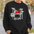 Drumming Santa Hat Drums Drummer Christmas Sweatshirt Gifts for Him