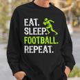 Eat Sleep Football Repeat Football Player Sweatshirt Gifts for Him