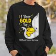 Elephant I Wear Gold Ribbon For Childhood Cancer Awareness Sweatshirt Gifts for Him