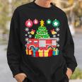 Fire Truck Christmas Ornaments Xmas Cute Firefighter Sweatshirt Gifts for Him