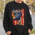 Firefighter American Flag Pride Hand Fire Service Lover Gift Sweatshirt Gifts for Him