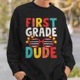 First 1St Grade Dude First Day Of School Student Kids Boys Sweatshirt Gifts for Him