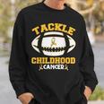 Football Tackle Childhood Cancer Retro Awareness Sweatshirt Gifts for Him