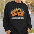 Forever Chasing Sunsets Funny Retro Sunset Photographer Men Sweatshirt Gifts for Him