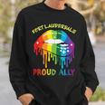 Fort Lauderdale Proud Ally Lgbtq Pride Sayings Sweatshirt Gifts for Him