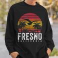 Fresno California Ca Vintage Retro Distressed Style Sweatshirt Gifts for Him