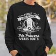 Fun Badass Princess Wears Boots Cowgirl Gift Design Sweatshirt Gifts for Him