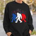 Funny 4Th Of July Red White Blue Bigfoot Fireworks Usa Flag Sweatshirt Gifts for Him