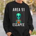 Alien Art Alien Lover Area 51 Escapee Alien Sweatshirt Gifts for Him