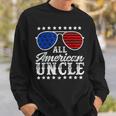 Funny All American Uncle Sunglasses Usa 4Th Of July Sweatshirt Gifts for Him