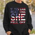 Funny Biker If You Can Read This She Fell Off Quote On Back Gift For Mens Sweatshirt Gifts for Him
