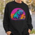 Funny Capybara Vintage Rodent Retro Vaporwave Aesthetic Goth Sweatshirt Gifts for Him