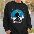 Christmas Xmas Bigfoot Believe Sasquatch In Moon Light Sweatshirt Gifts for Him