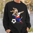 Dabbing Dog Chile Soccer Jersey Chilean Football Lover Sweatshirt Gifts for Him