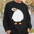 Funny Goose With Crazy Look Sweatshirt Gifts for Him