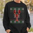 Lobster Ugly Sweater Christmas Animals Lights Xmas Sweatshirt Gifts for Him