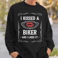 Funny Motorcycle I Kissed A Biker And I Liked It Sweatshirt Gifts for Him