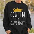 Queen Of Game Night Card Games Boardgame Winner Crown Sweatshirt Gifts for Him